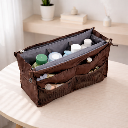 Handige organizer tas bruin