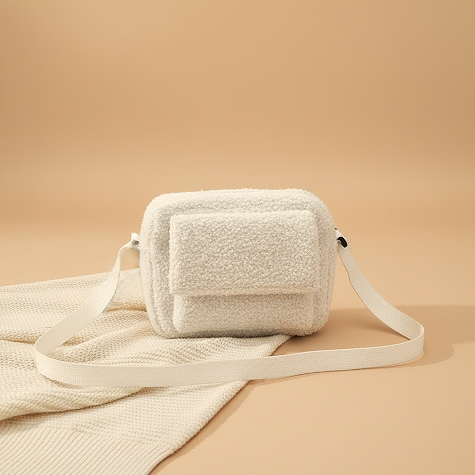 Trendy pluche crossbody tas