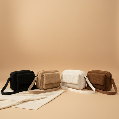 Trendy pluche crossbody tas