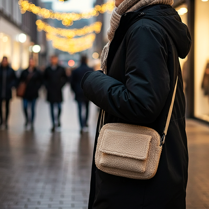 Trendy pluche crossbody tas