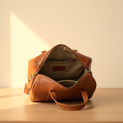 Minimalistisch vintage leren tasje