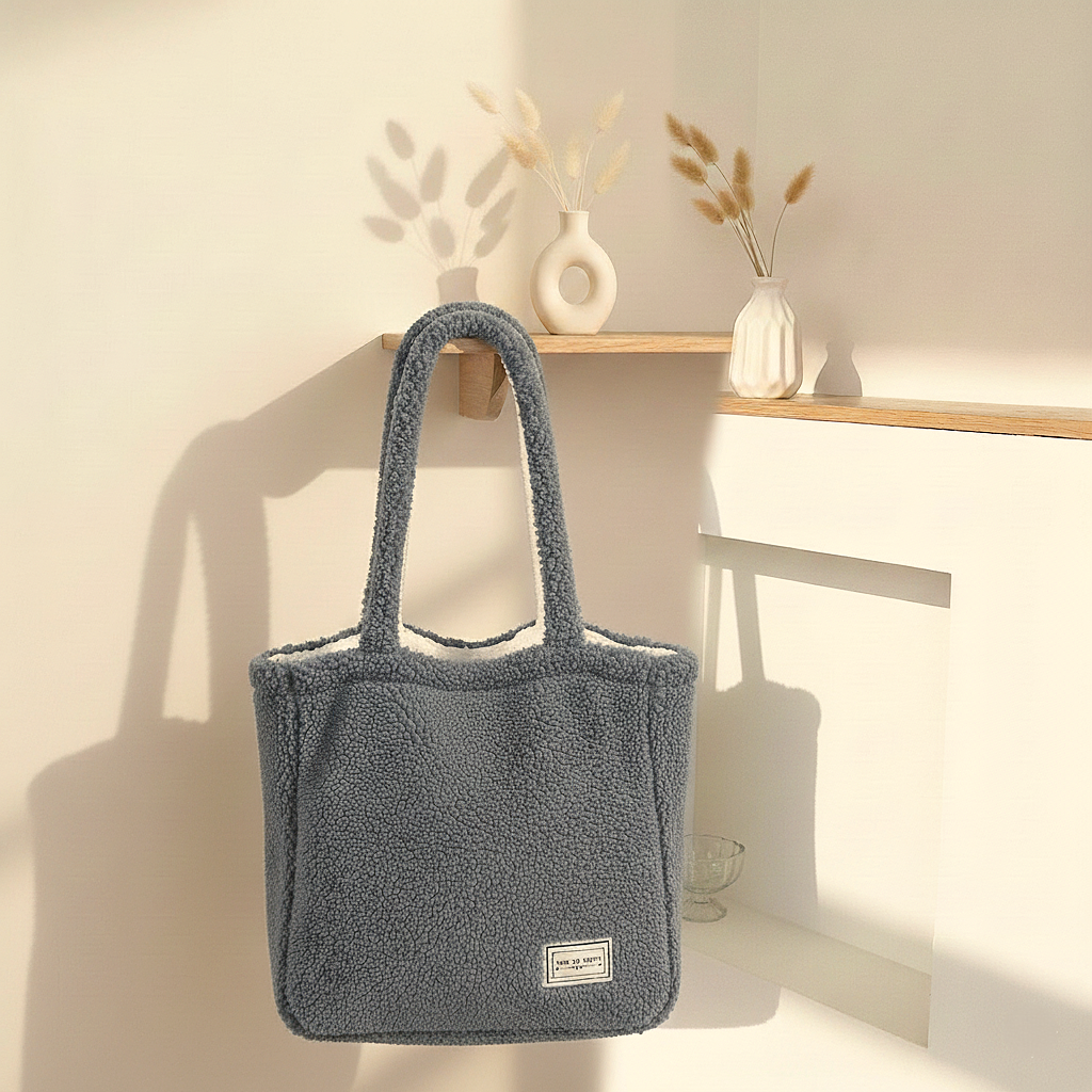 Dubbelzijdige teddy shopper