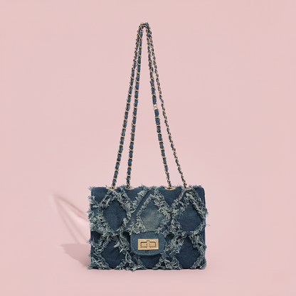 Stijlvolle denim schoudertas