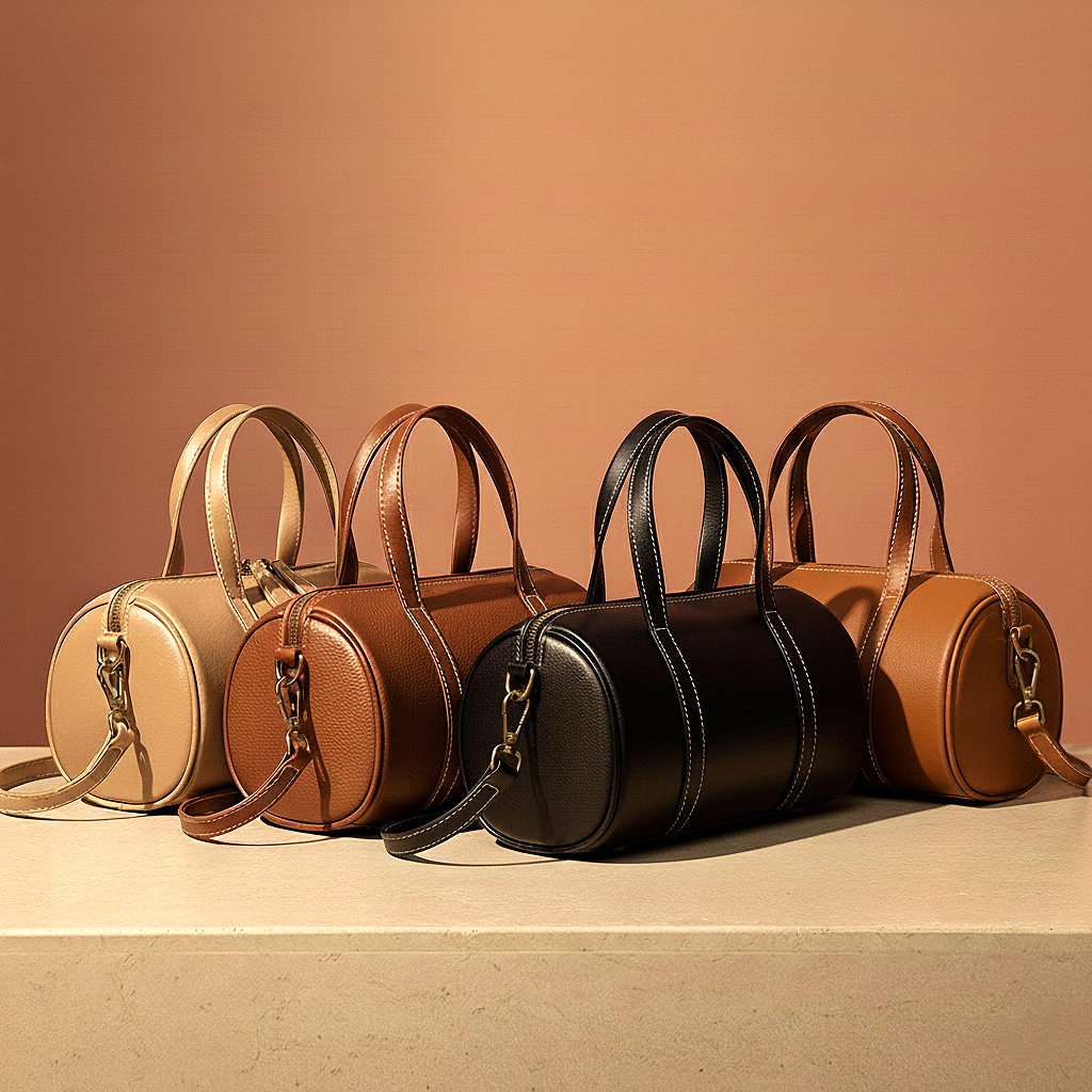 Minimalistisch vintage leren tasje