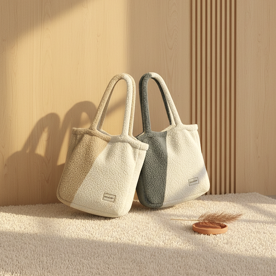 Dubbelzijdige teddy shopper