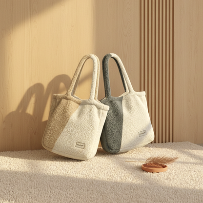 Dubbelzijdige teddy shopper